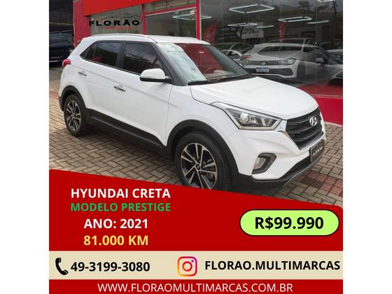 HYUNDAI CRETA 2.0 16V FLEX PRESTIGE AUTOMÁTICO HYUNDAI CRETA 2.0 16V FLEX PRESTIGE AUTOMÁTICO